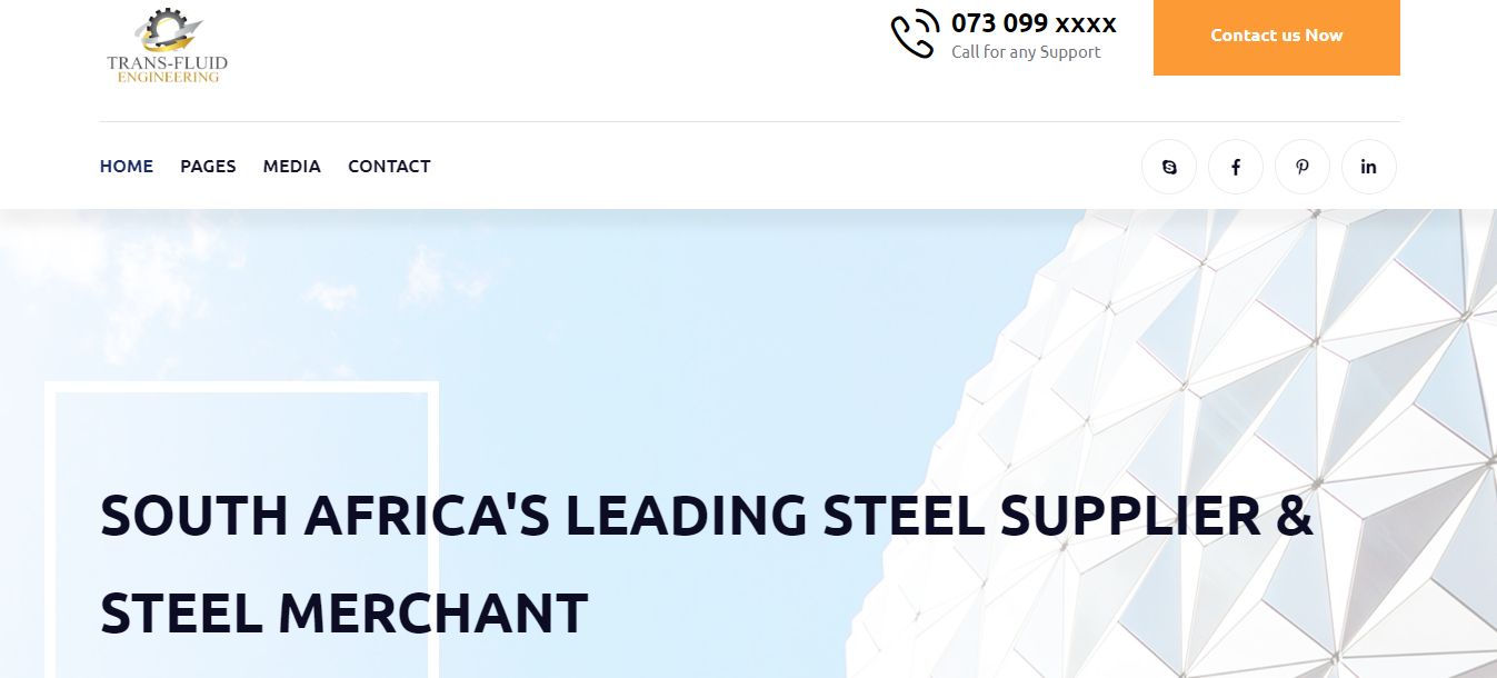 10+ Business Websites with HTML, CSS, and JavaScript - Steel Merchant Website