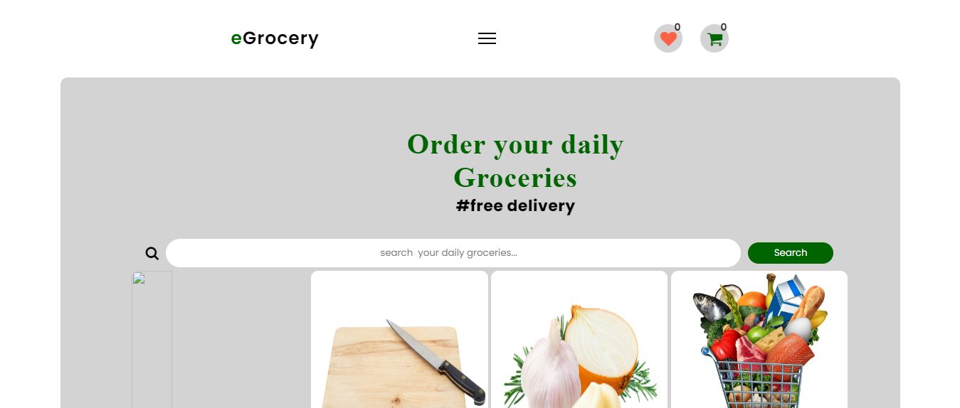 10+ eCommerce Websites with HTML, CSS, and JavaScript - eGrocery