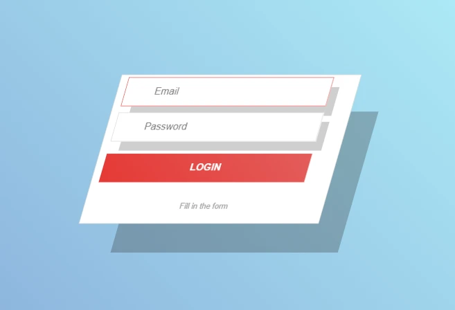 30 login form - 3D login form concept