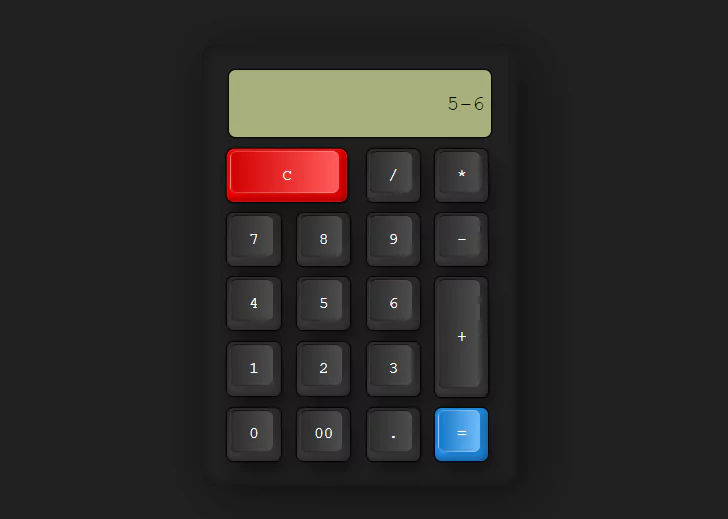 3d calculator - pure css