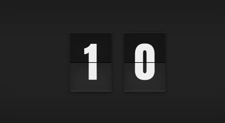 3d flip clock counter in pure css