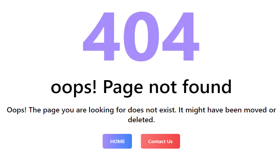 404 error page design in tailwind css