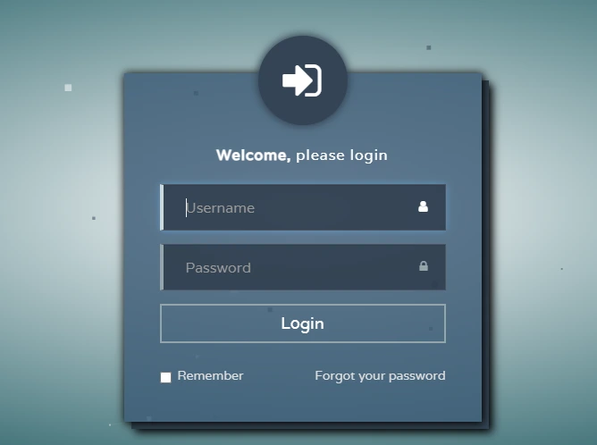 30 login form - Dark Blue Login Page