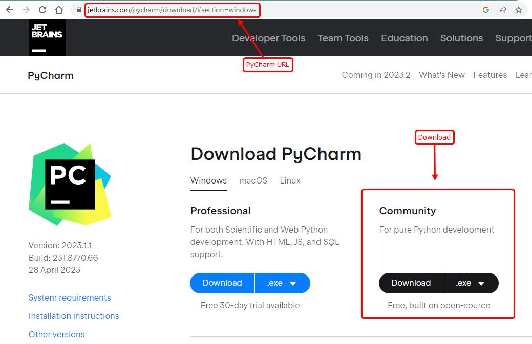First Application in Python with PyCharm Install PyCharm