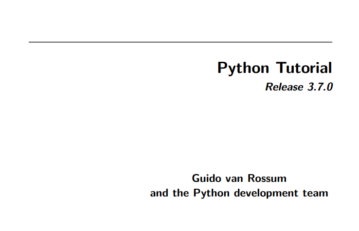 Python Tutorial