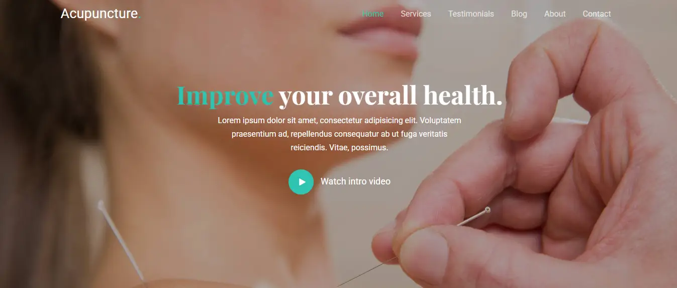 Acupuncture - Bootstrap 4 Health Care Website Template