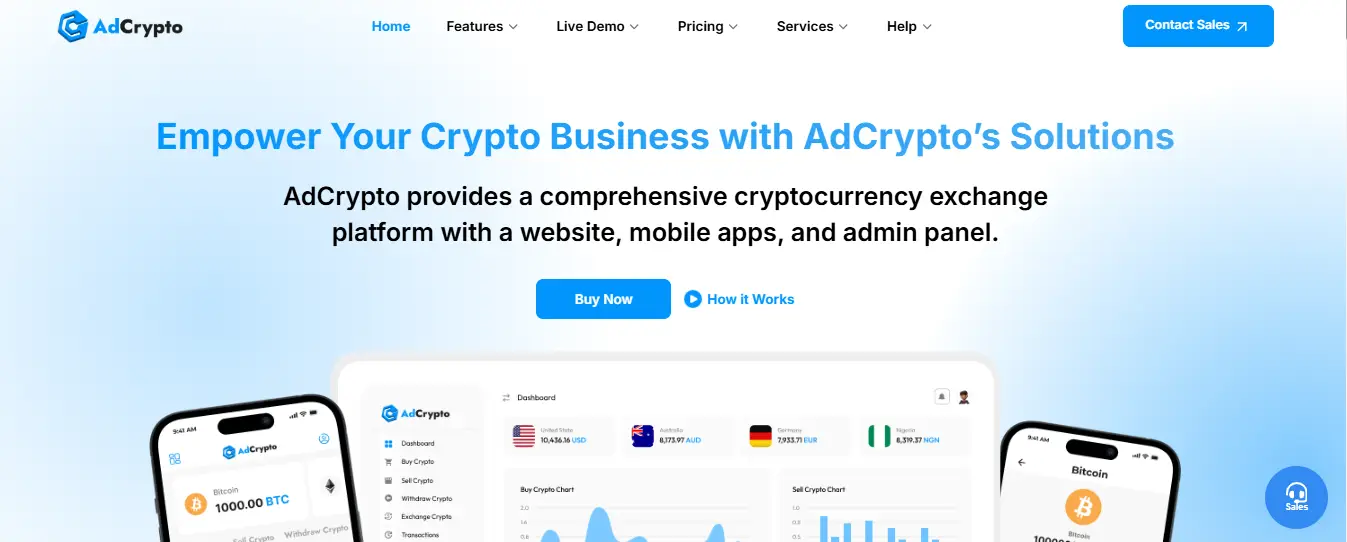 AdCrypto - Cryptocurrency Exchange and Buy Sell Full Solution