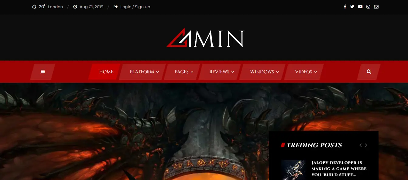Amin - Free Bootstrap 4 Magazine Website Template