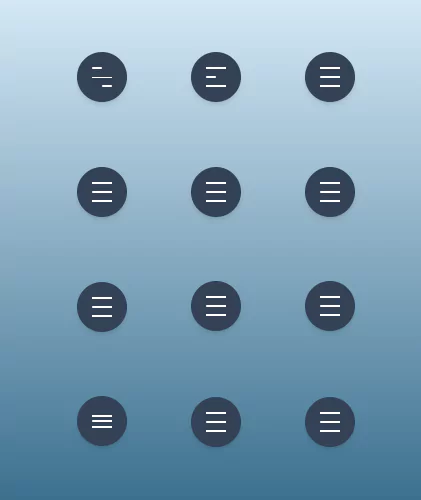 animated hamburger menu icons