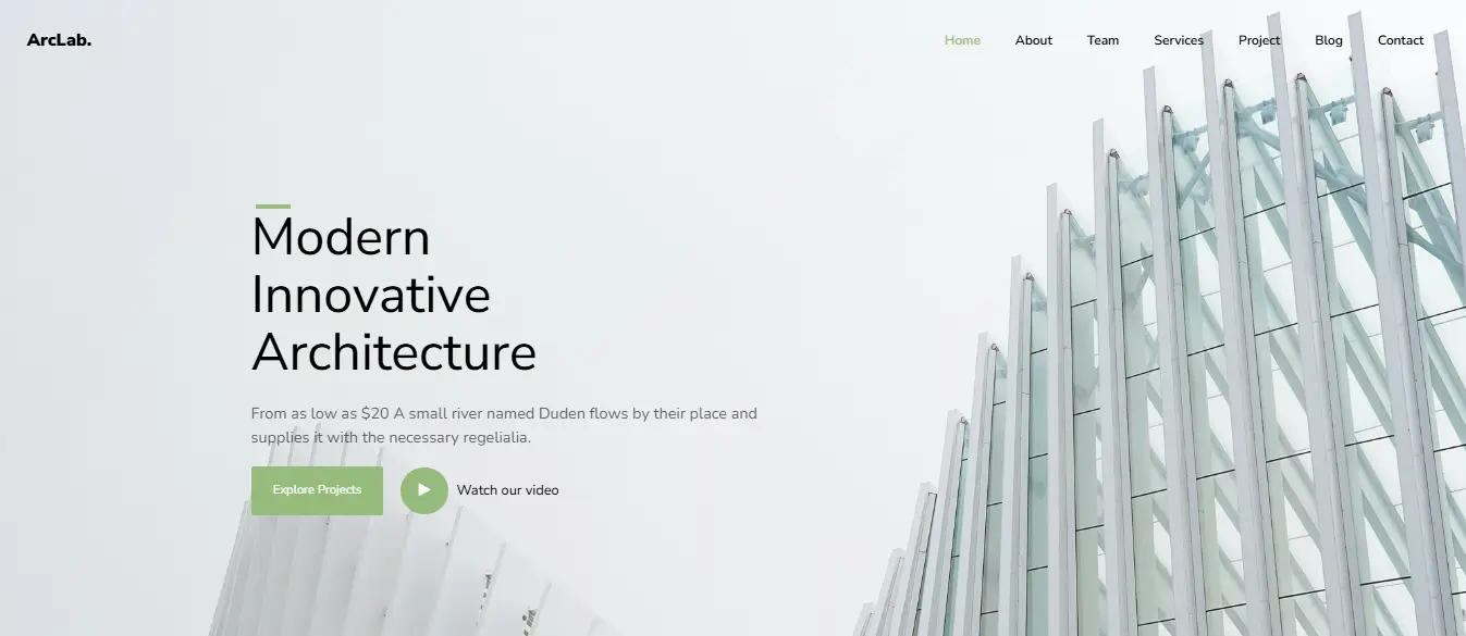 ArchLab – Bootstrap 4 HTML5 Architectural Website