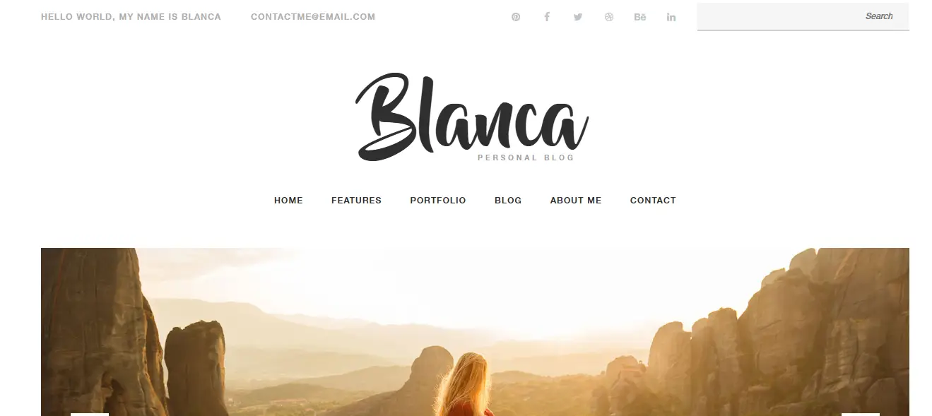 Blanca Personal Website Template for Blogging