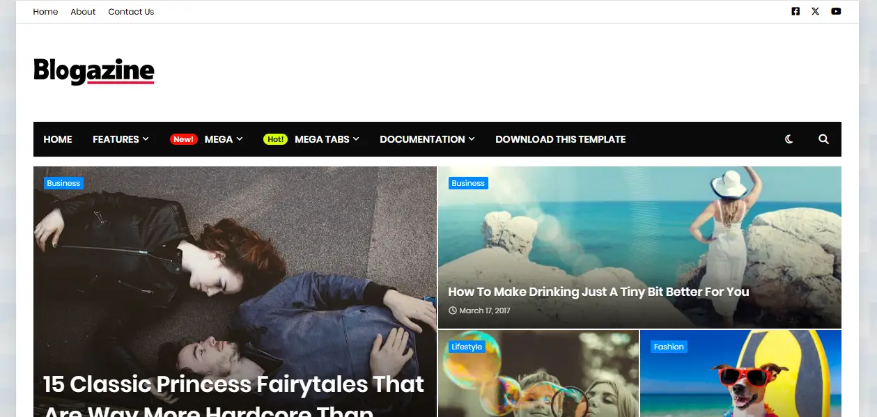Blogazine - Viral News and Magazine Blogger Template