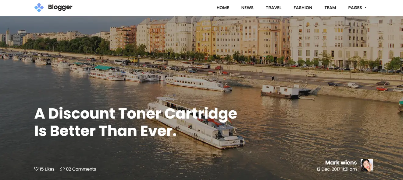 Blogger Free HTML5 Blog Template
