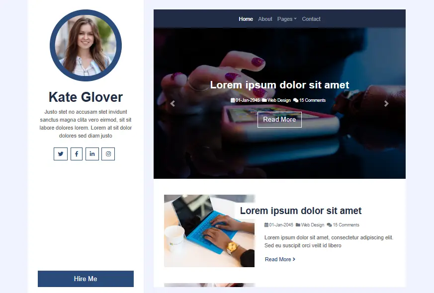 Bloggy - Personal Blog Template