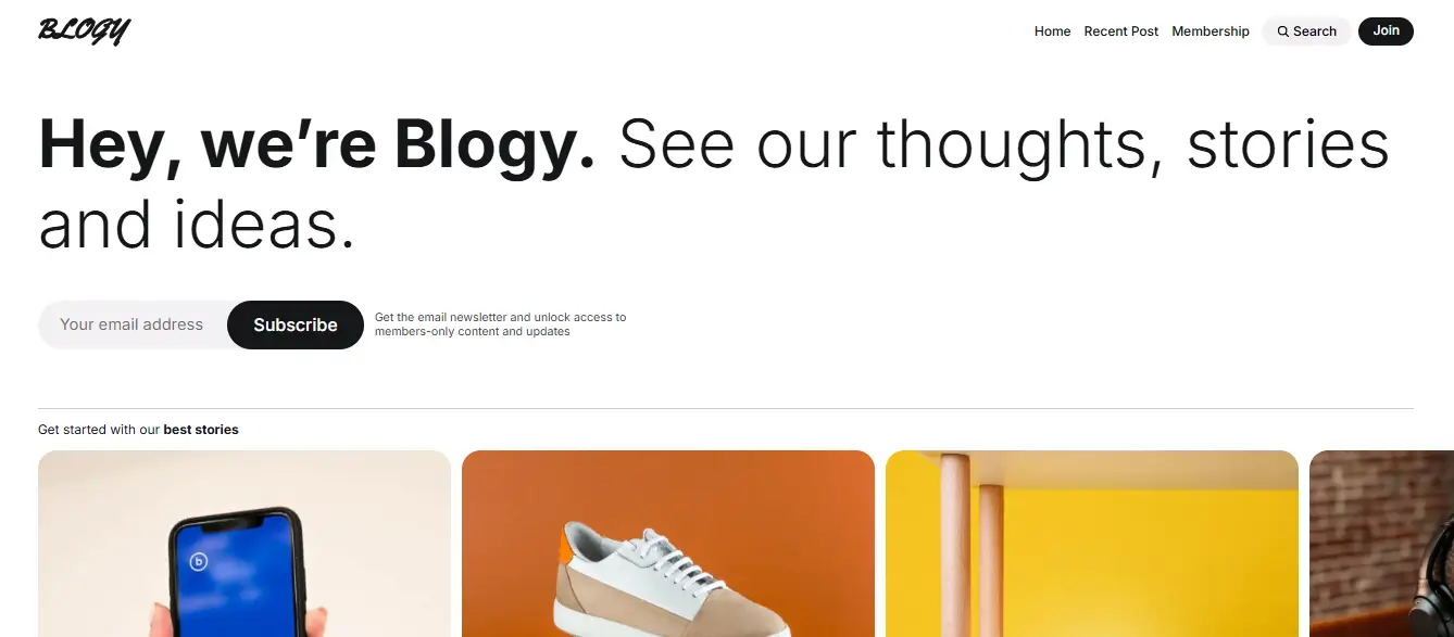 Blogy - Blog Website
