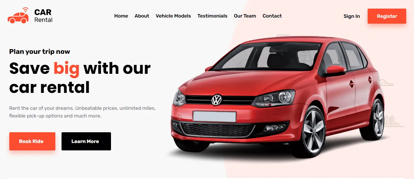 Car Rental - React
