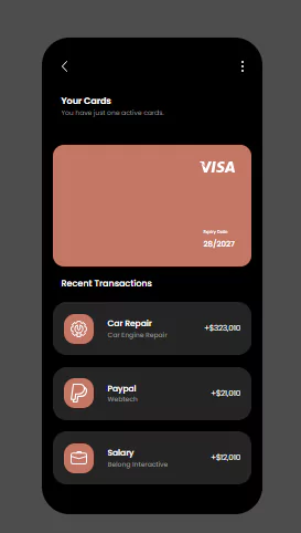 card tailwind (mobile ui design)