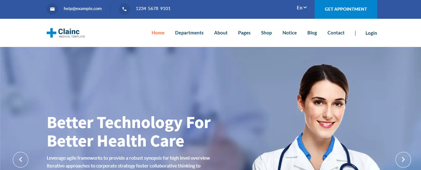 Clainc - Health And Medical HTML Template