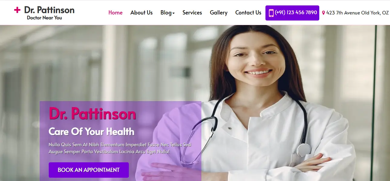 Clinic Website Template Html