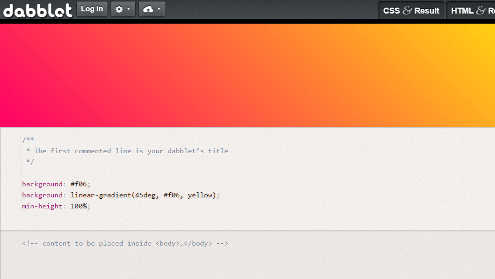 code sharing website - dabblet