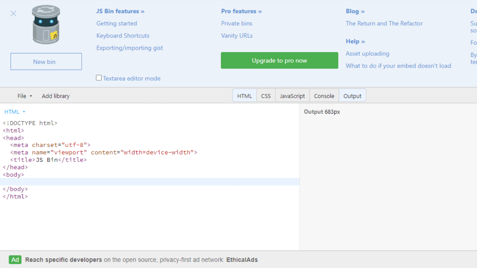 code sharing website - jsbin