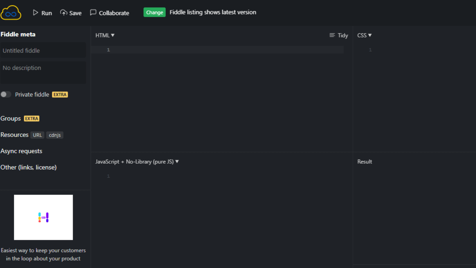 code sharing website - jsfiddle