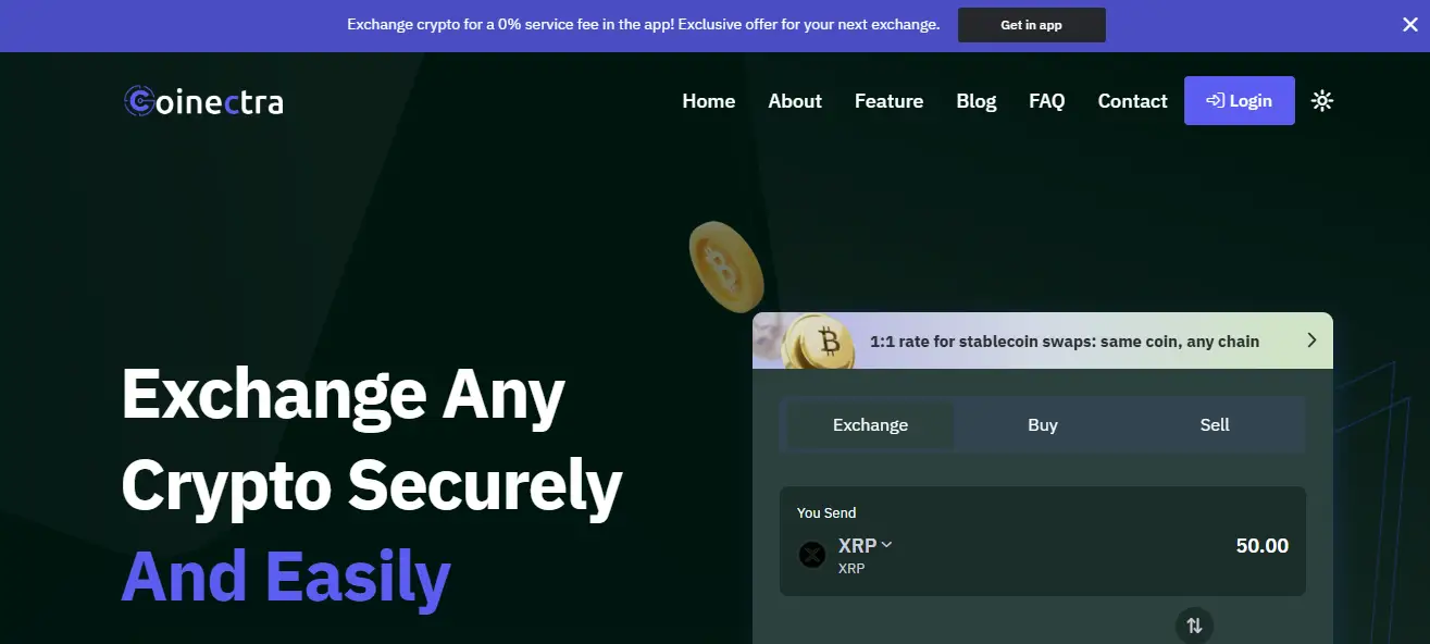 Coinectra - Buy, Sell and Crypto Currency Exchange Script