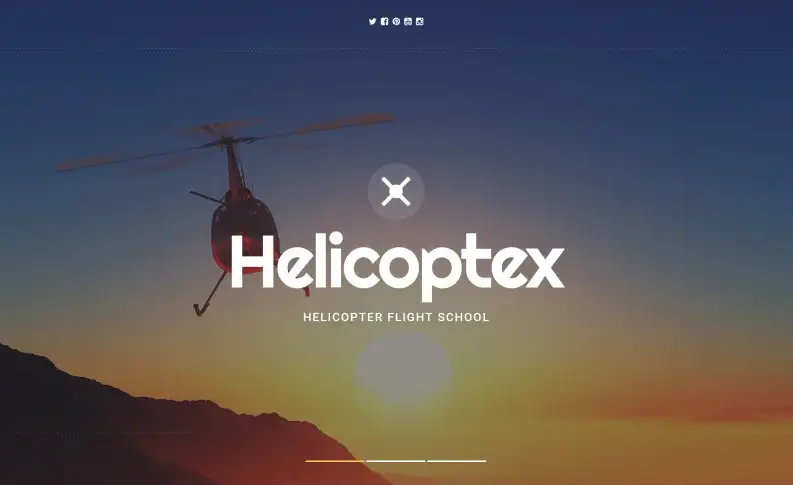 collection of aerospace and aviation website templates - Helicoptex