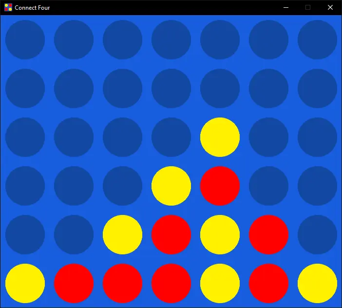 connect four game in python
