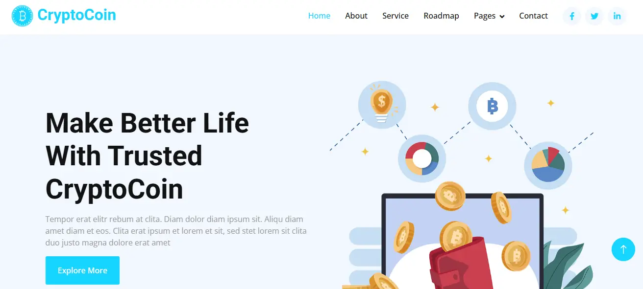 CryptoCoin - Free Bootstrap 5 Cryptocurrency Website Template