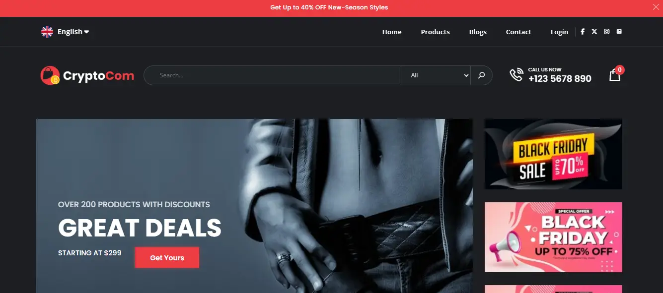 CryptoCom - Crypto Based Ecommerce Shopping Platform