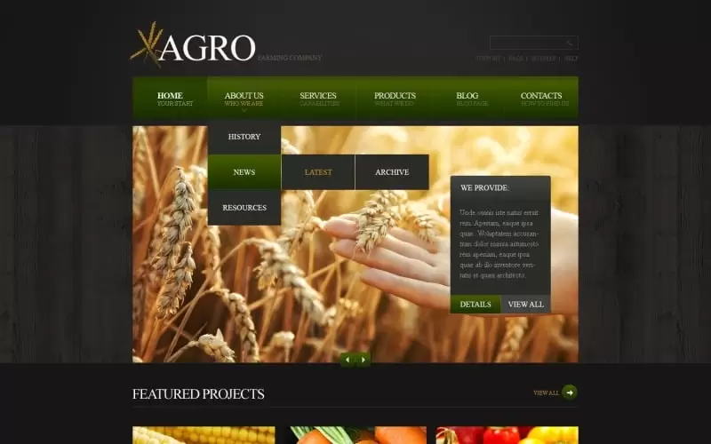 Farm Responsive Website Template