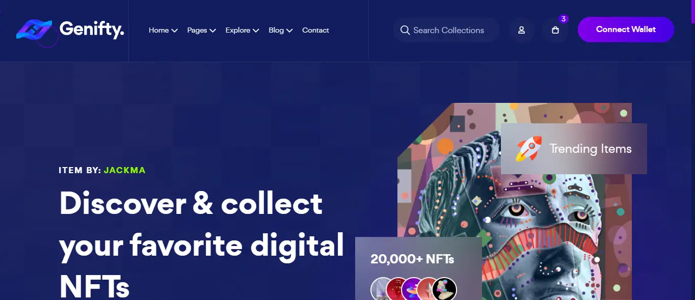 Genifty - NFT Marketplace HTML Template