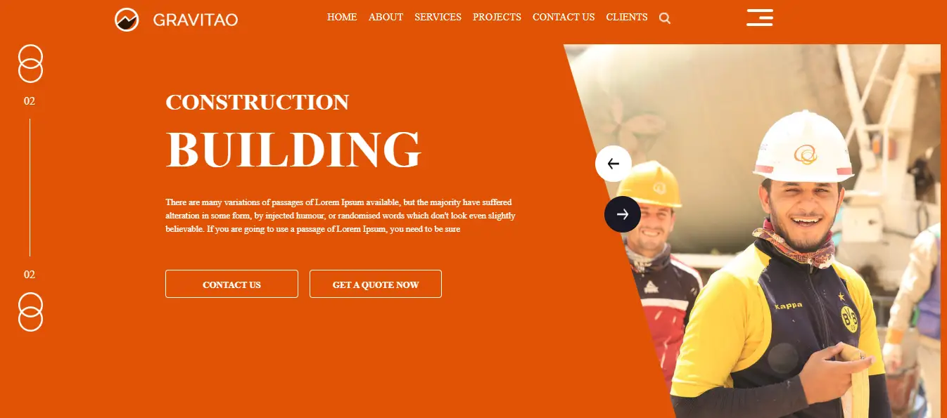 Gravita - Construction HTML Template