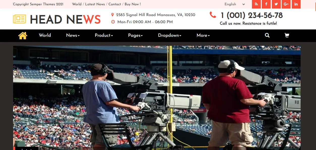 Breaking News Website Template
