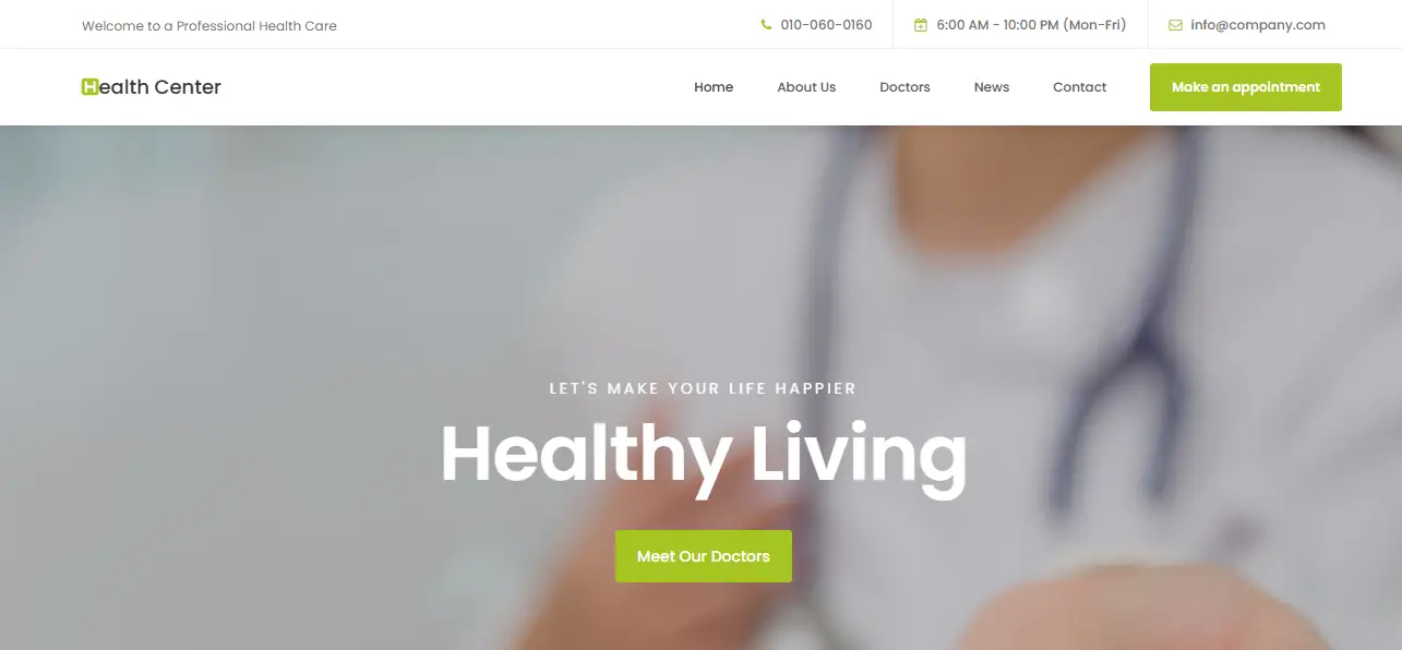 Health Center - Bootstrap Medical Template