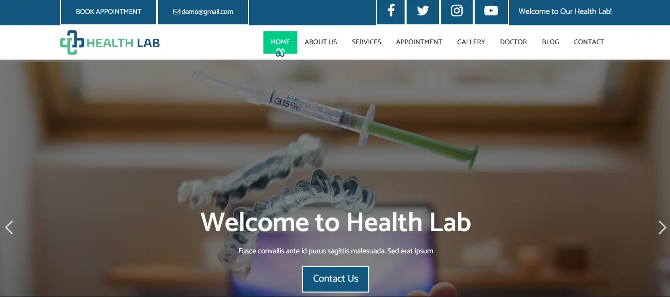 Health Lab - Free Medical Responsive Website Template