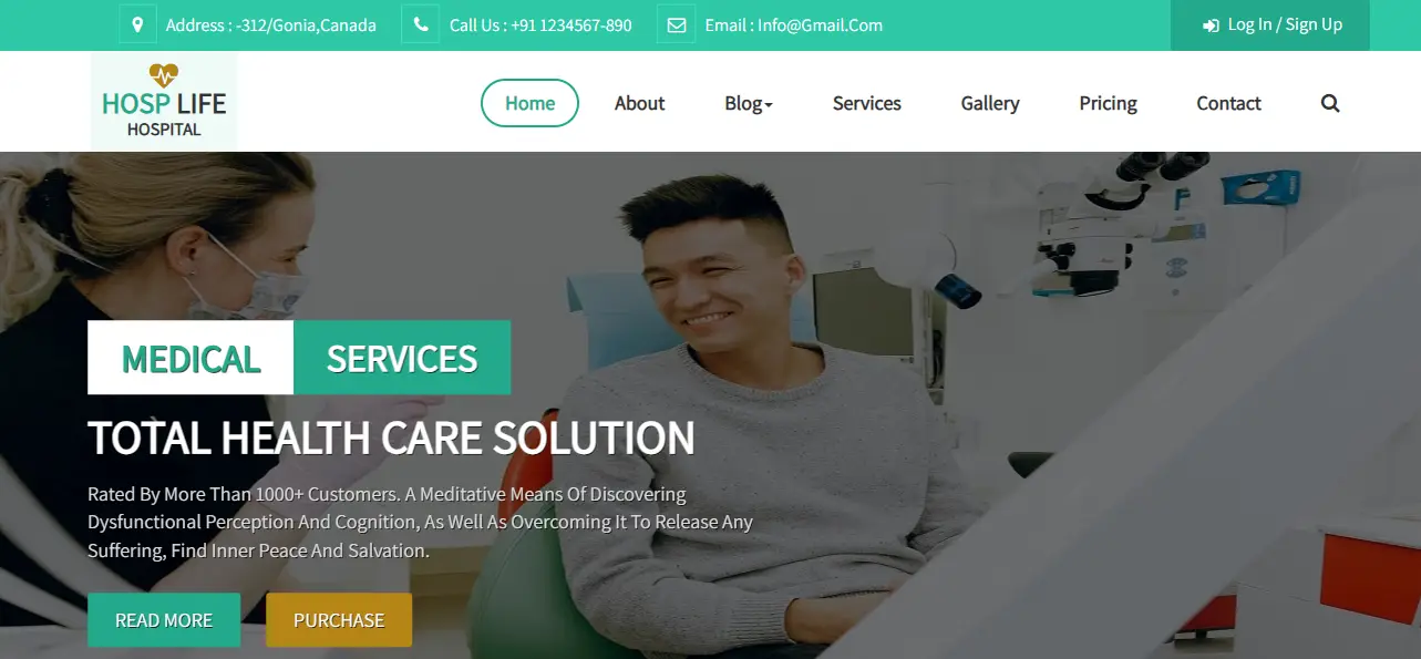 Hospital Website Template