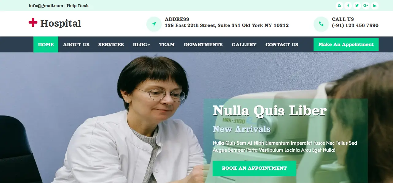 Hospital Website Templates Free Download