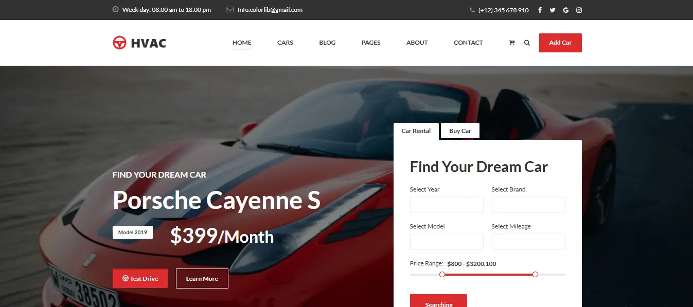 HVAC - Automotive Business Website Template