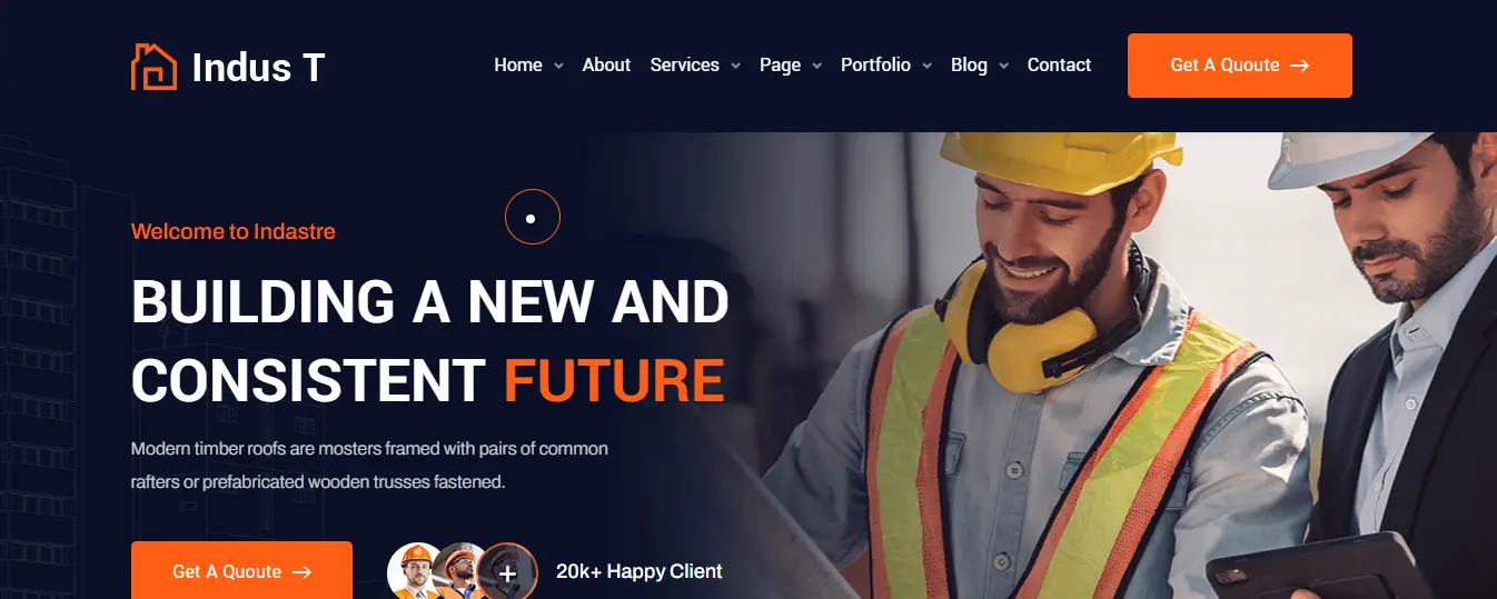 Indastre - Industry Factory and Construction HTML5 Template