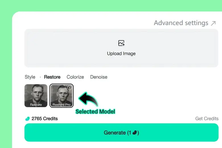 insMind Choose Repair Mode