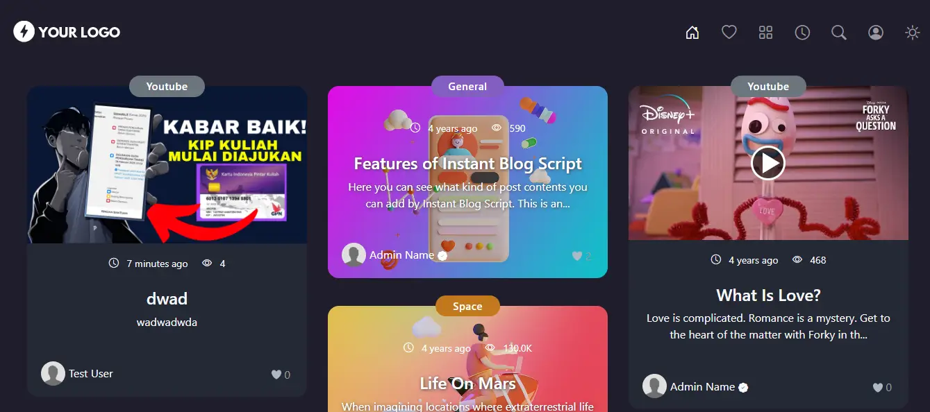 Instant Blog - Php Script
