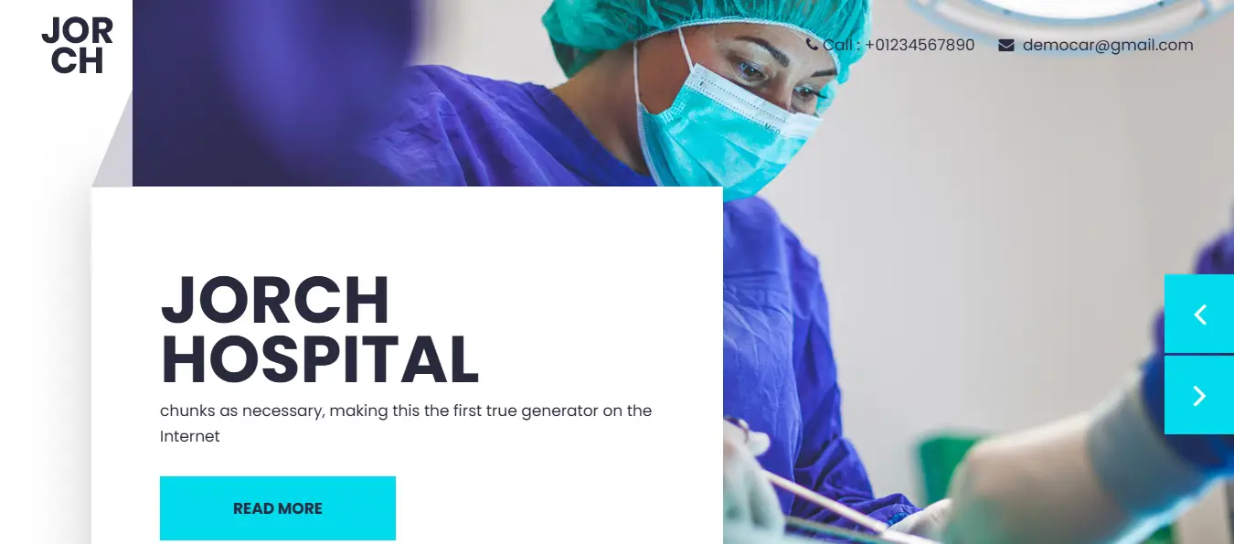 Jorch - Hospital Website Template