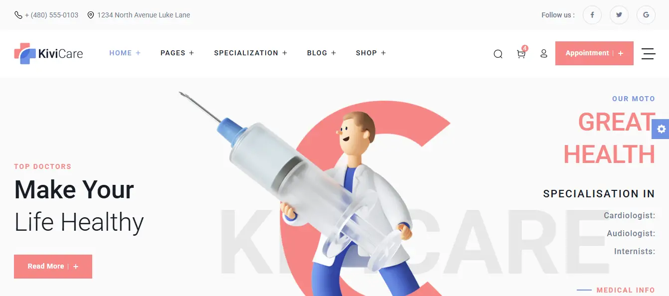 KiviCare - Clinic And Patient Management ReactJS Template