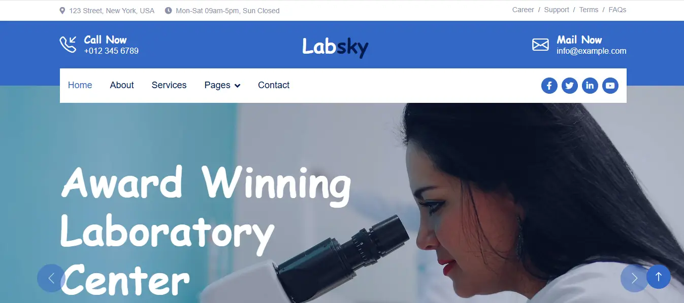 Labsky - Laboratory HTML Website Template