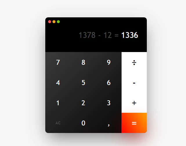 mac calculator ui