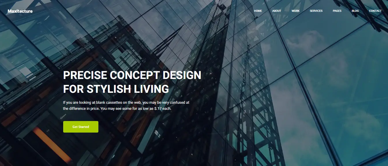 Maxitecture – Bootstrap 4 Interior Design Agency