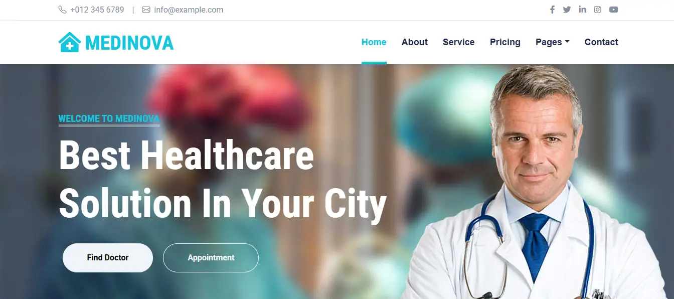 MEDINOVA - Hospital Website Template