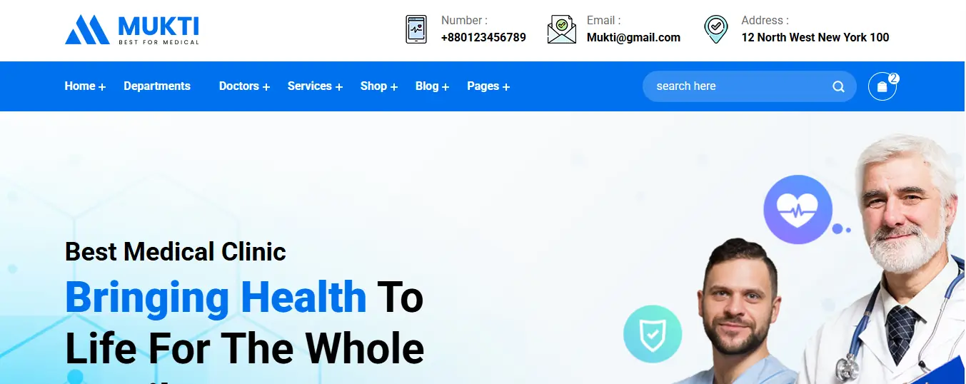 Mukti - Hospital Health HTML Template